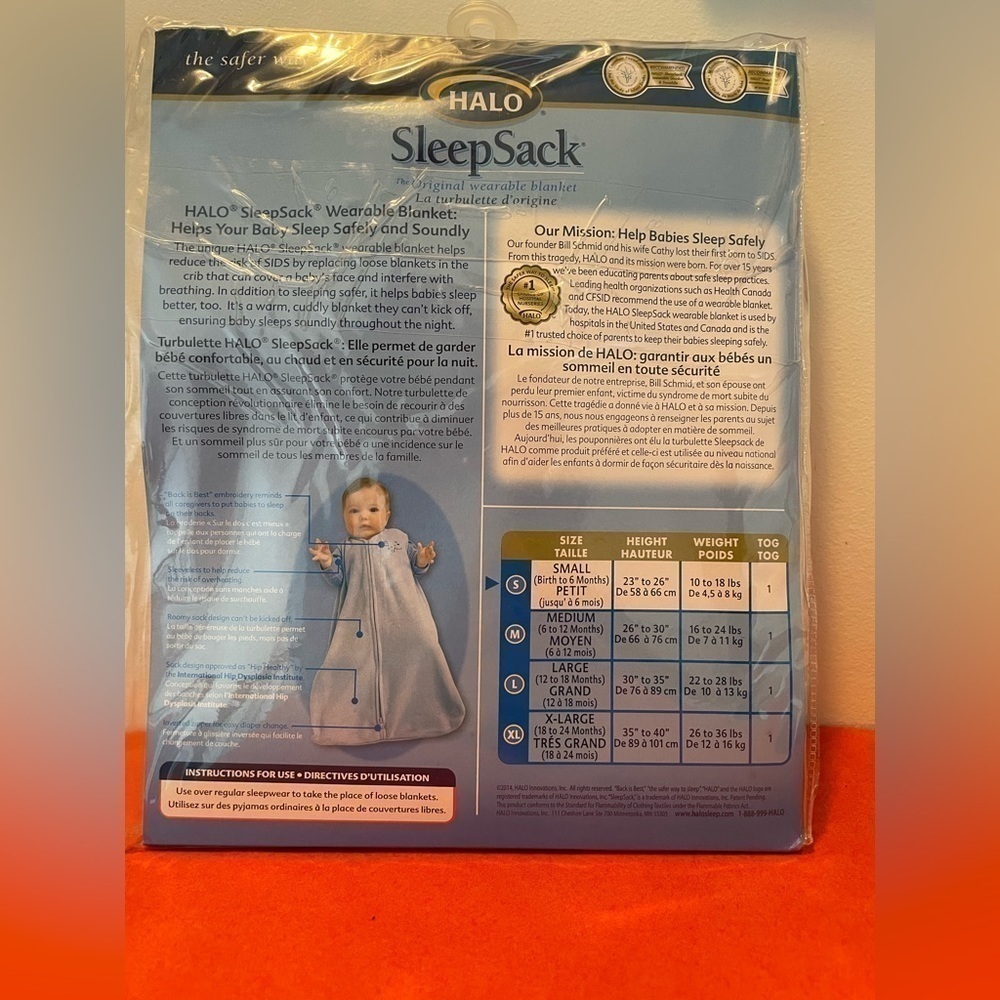 Sleepsack Micro-Fleece Wearable Blanket. - Picture 4 of 5